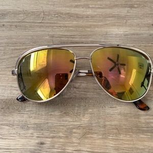 NWOT aviators w mirrored lens and tortoise temples